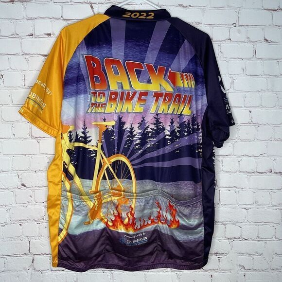 Women’s  2xl Cycling Jersey by Primal. Full Zip Yellow Purple‎ - Picture 4 of 6